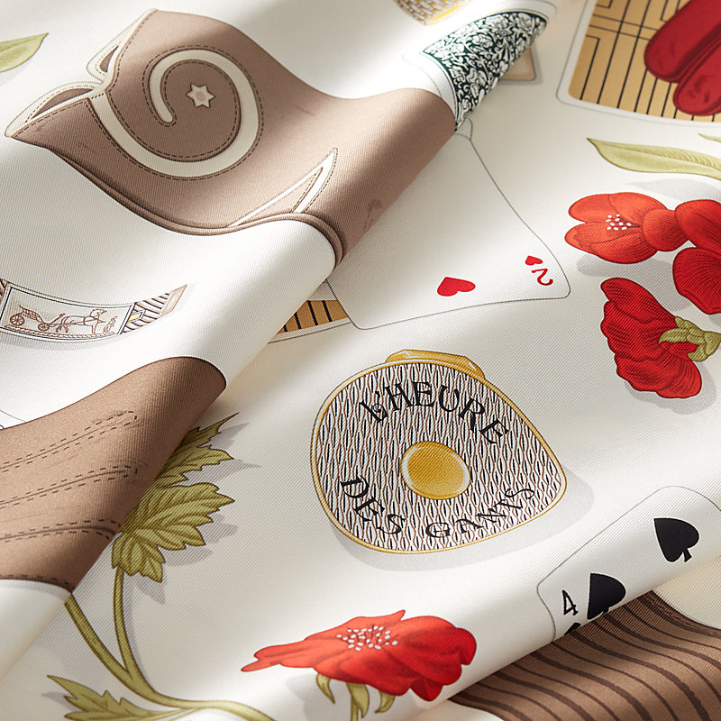 【アートのような♪】HERMES カレ 90 「L'Heure des Gants」 L'Heure des Gants scarf 90 | Hermès Mainland China